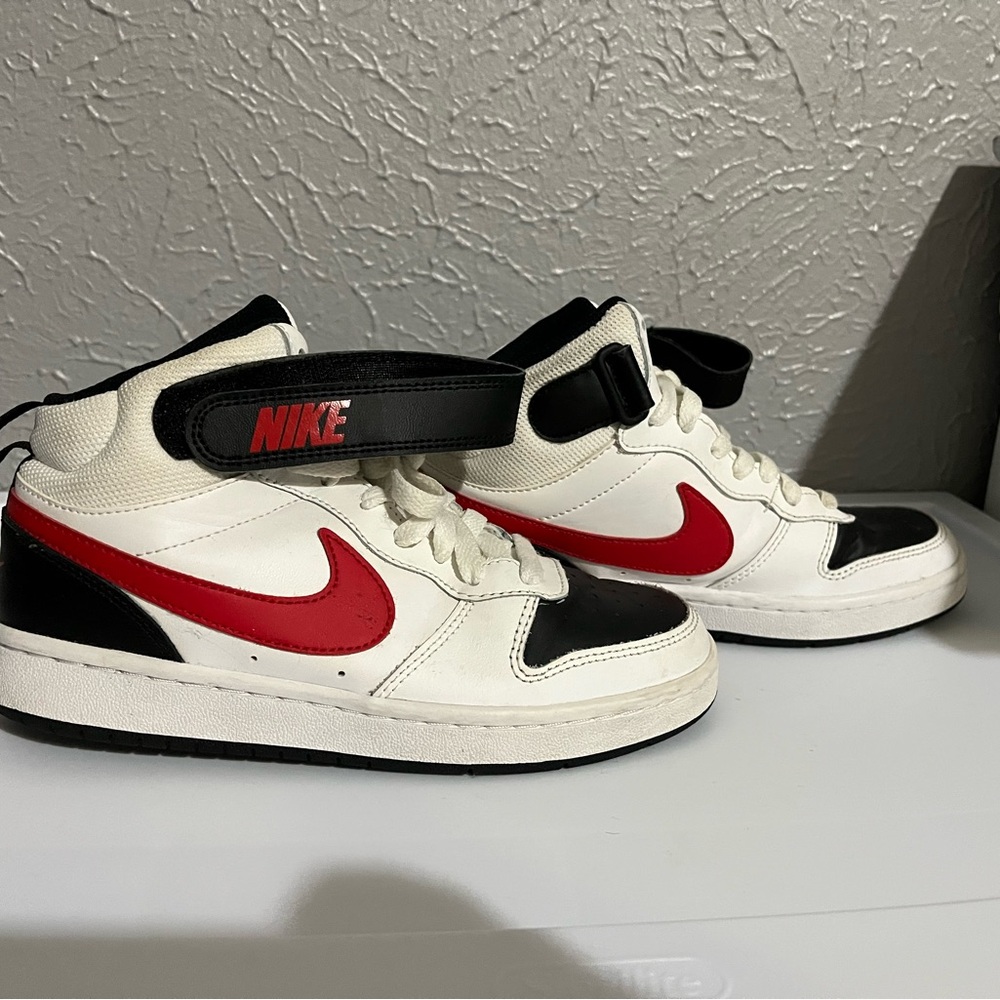 Nike Red and Black High-Top Sneakers
